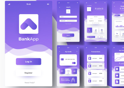 banking app interface concept